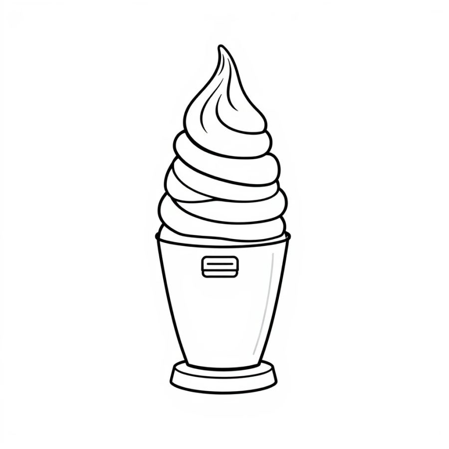 Ice Cream By Napkin Dispenser Coloring Page