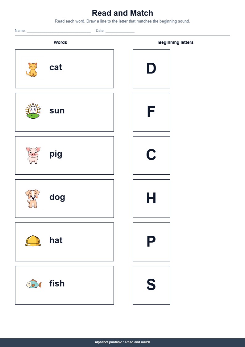 Alphabet Read and Match