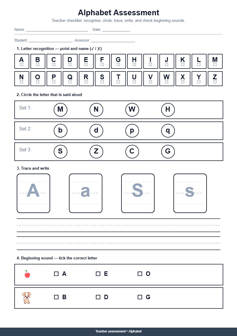 Alphabet Assessment Sheet
