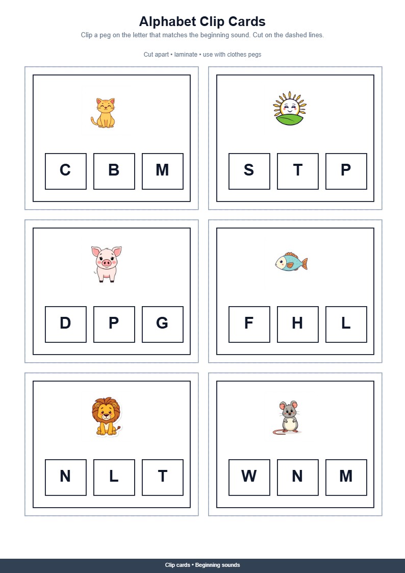 Alphabet Clip Cards