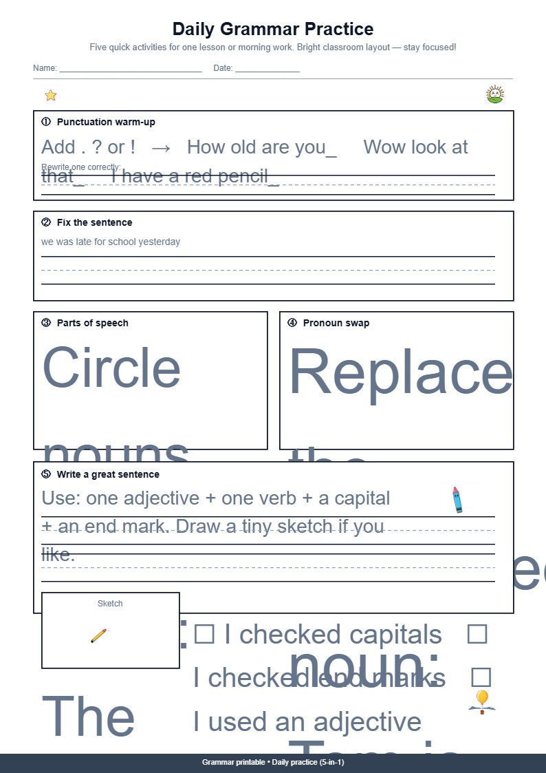 Daily Grammar Practice (5 Activities)