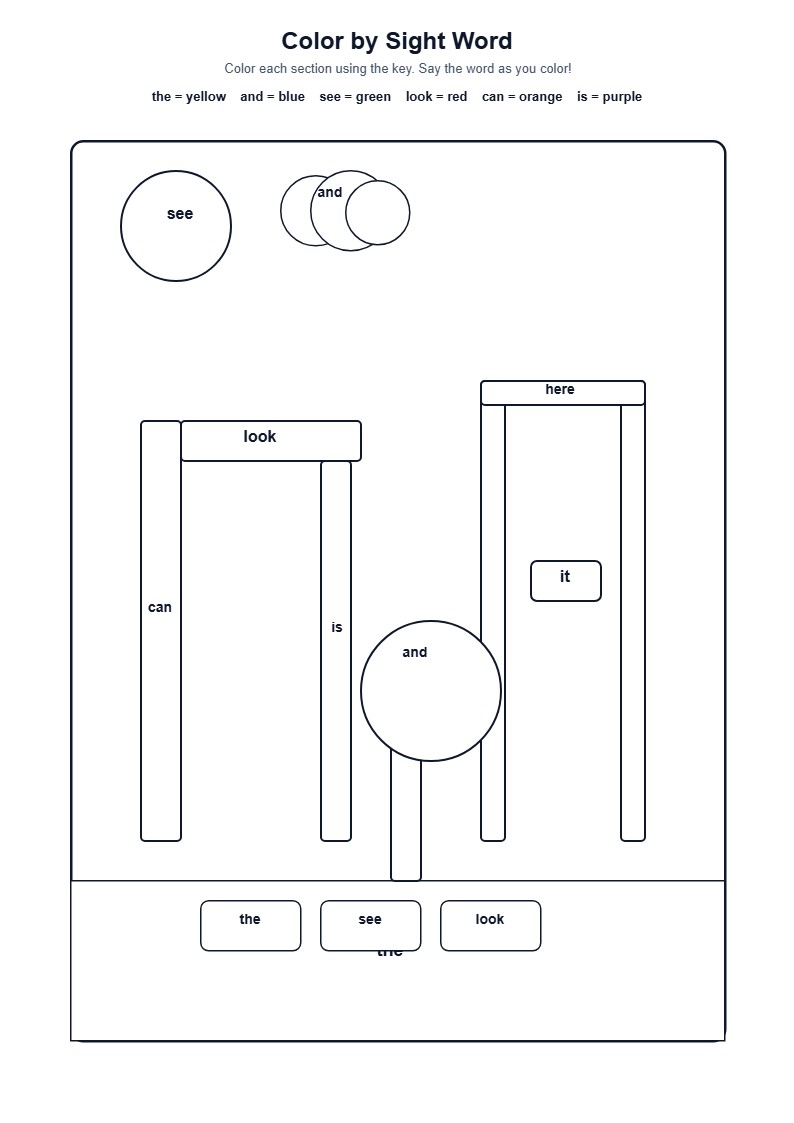 Color by Sight Word (Playground)