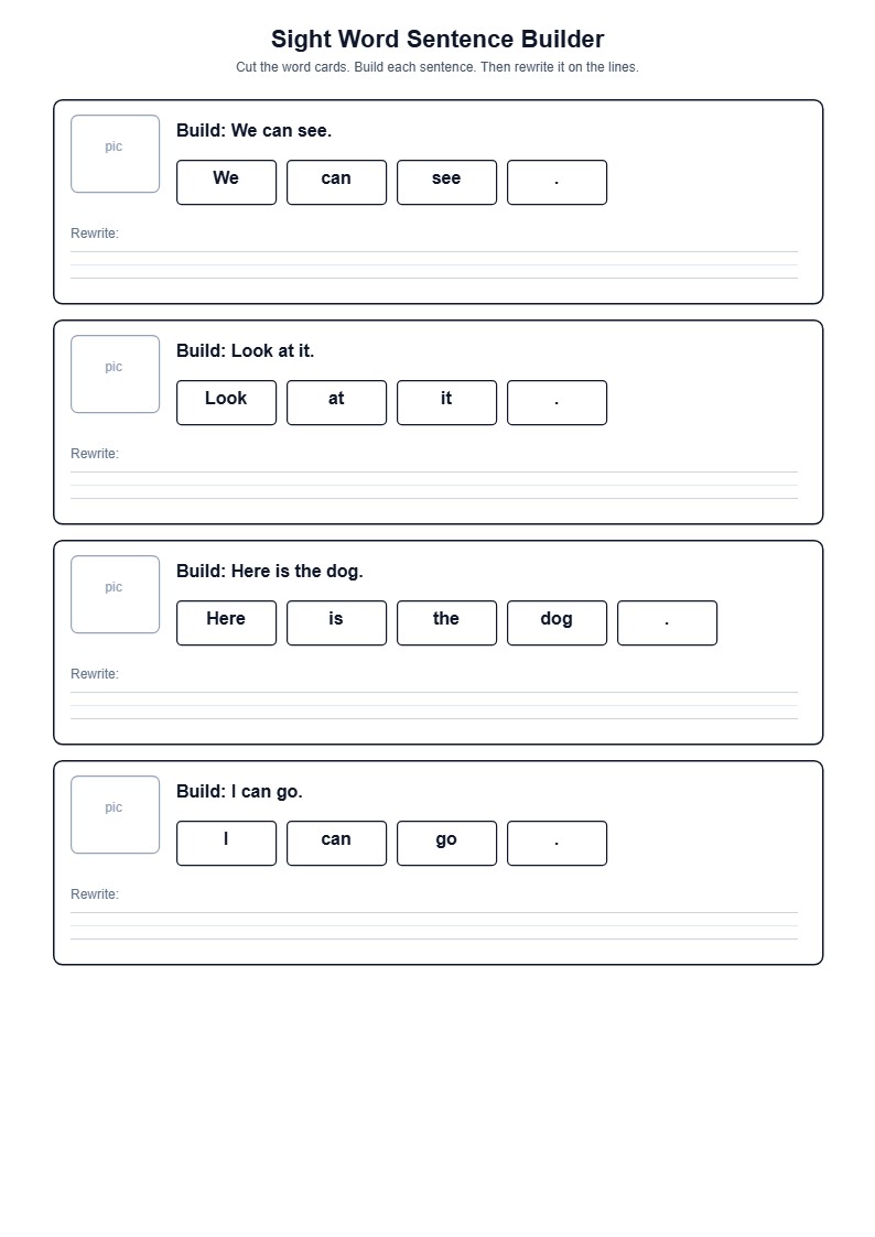 Sight Word Sentence Builder