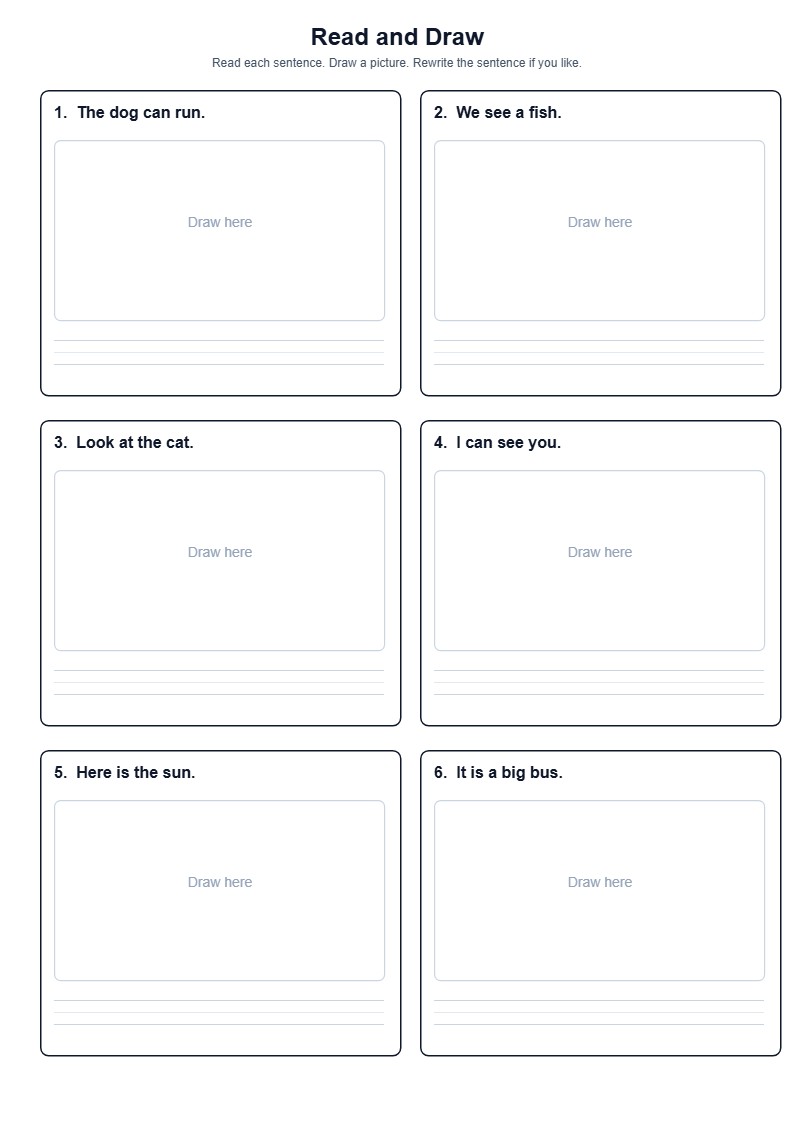 Read and Draw Sight Words