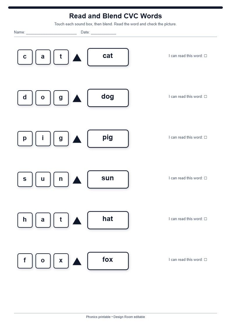 Read and Blend CVC Words