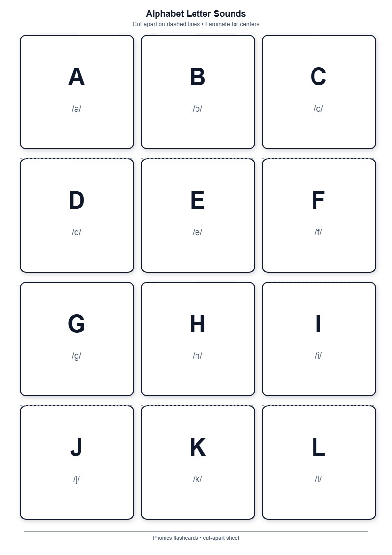 Alphabet Letter Sounds — free printable template preview