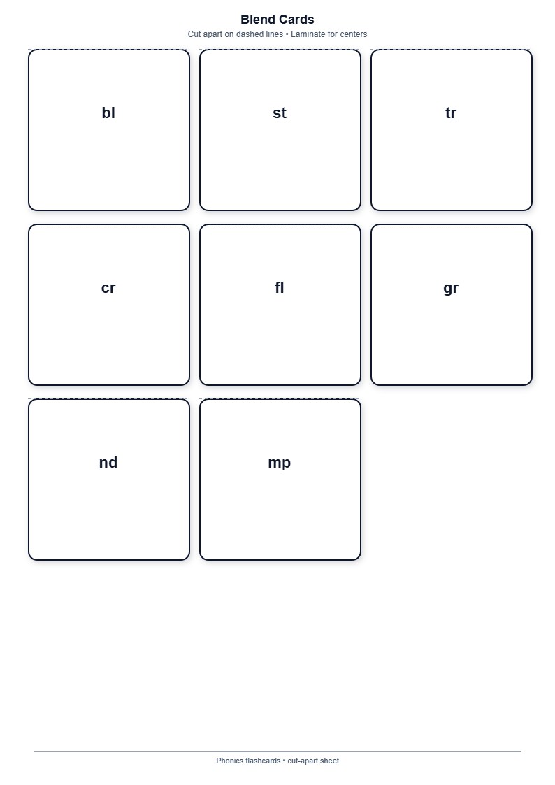 Blend Cards — free printable template preview