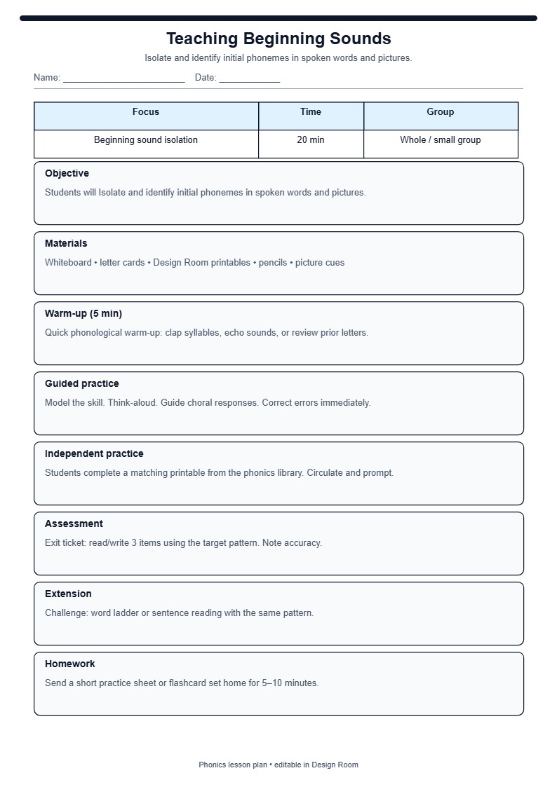 Teaching Beginning Sounds