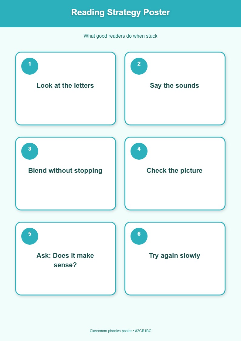 Reading Strategy Poster