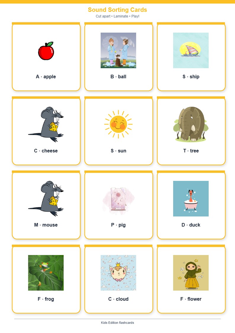 Sound Sorting Cards