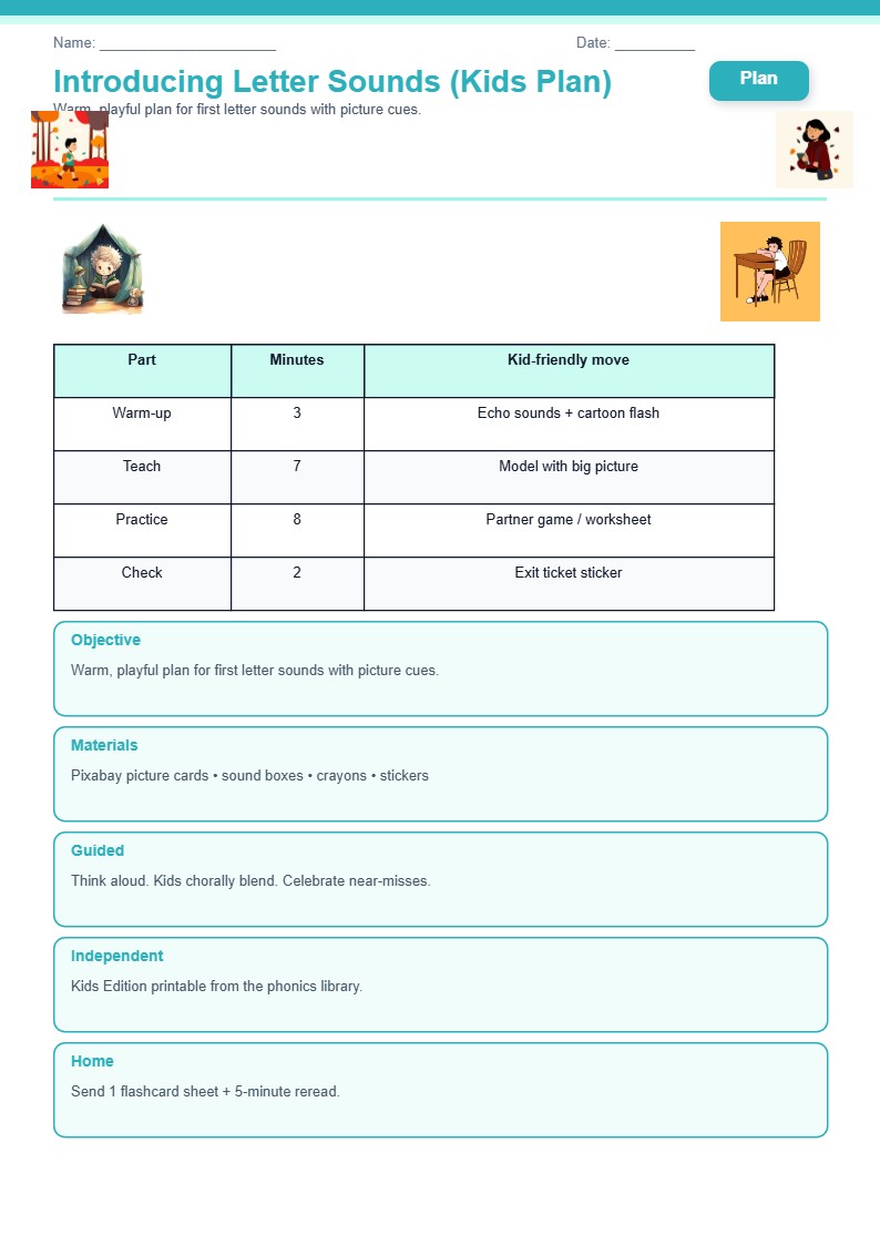 Introducing Letter Sounds (Kids Plan)