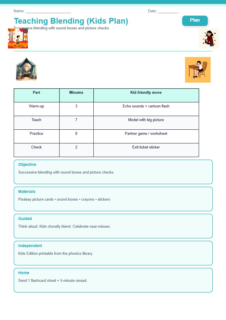 Teaching Blending (Kids Plan)
