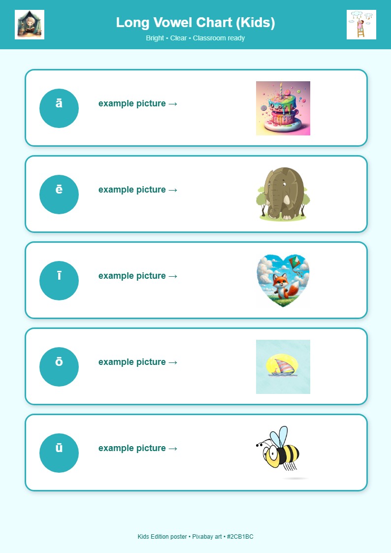 Long Vowel Chart (Kids)
