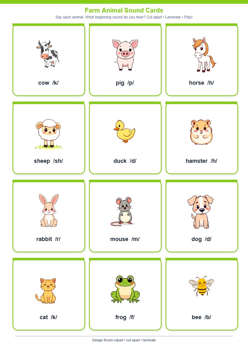 Farm Animal Sound Cards