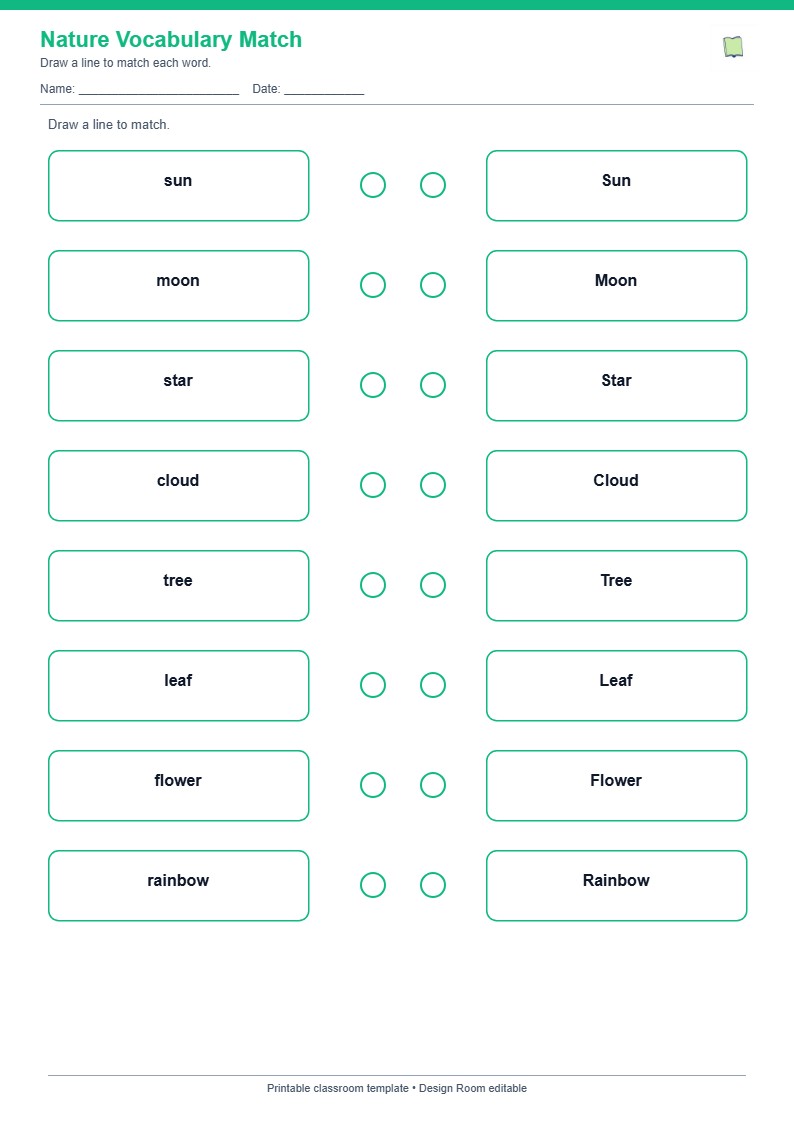 Nature Vocabulary Match