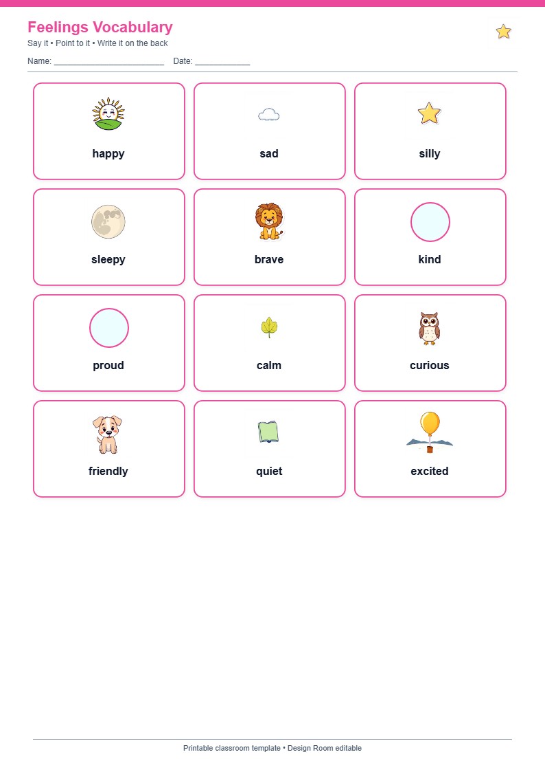 Feelings Vocabulary