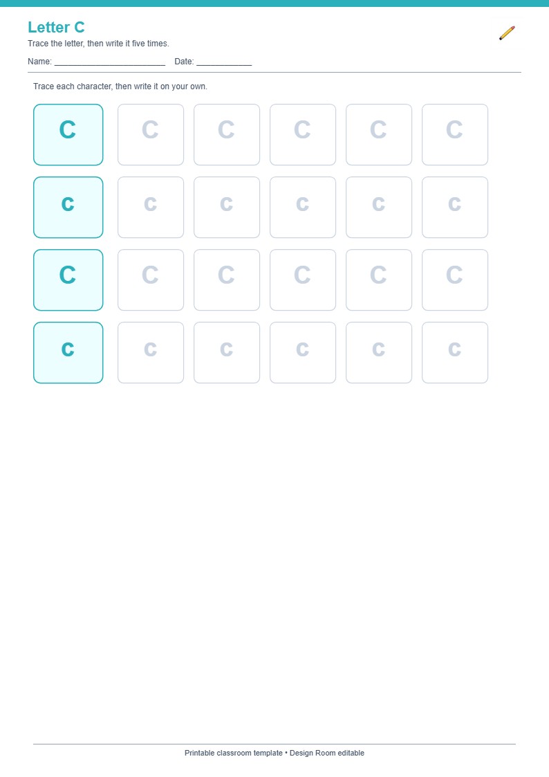 Letter C Beginner Page