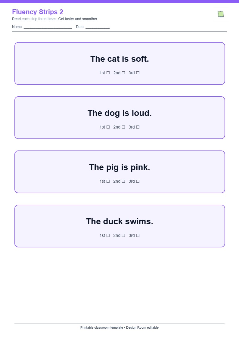 Reading Fluency Strips 2