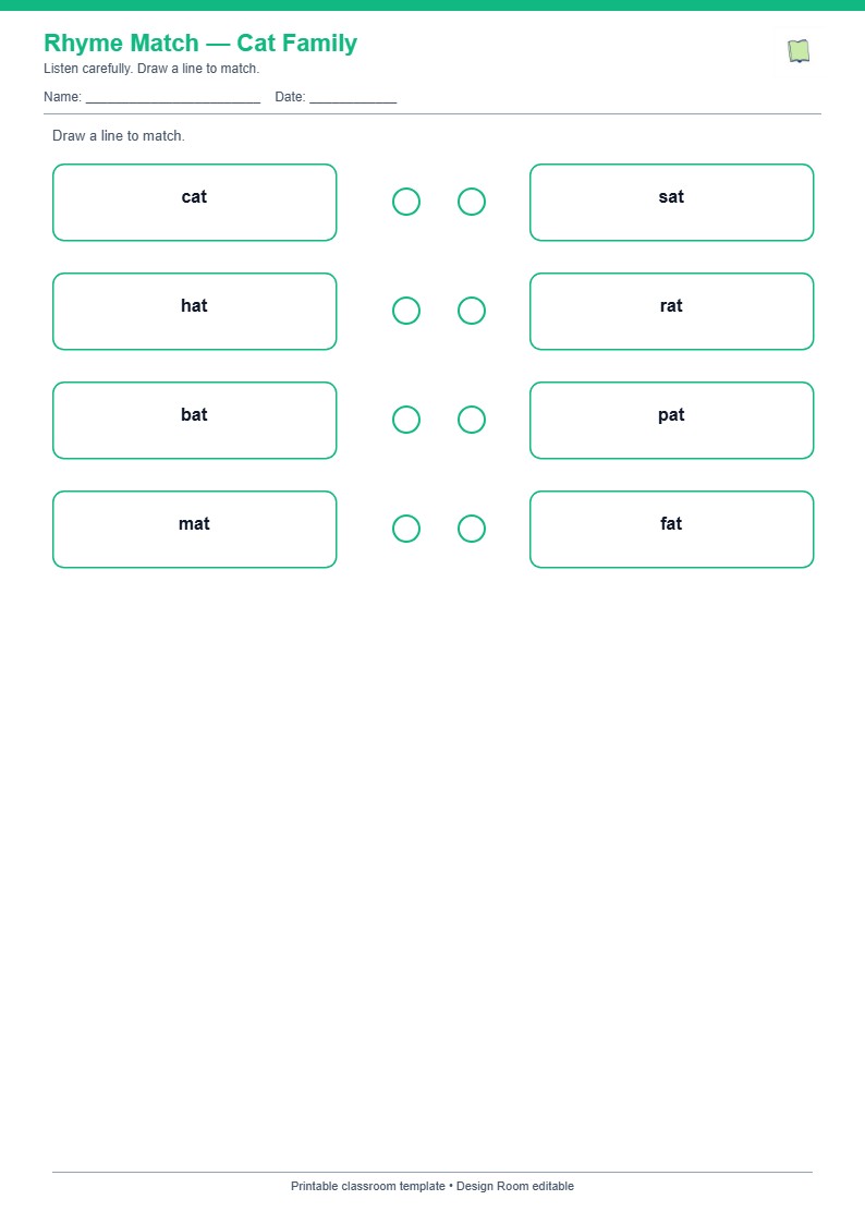 Rhyme Match — Cat Family