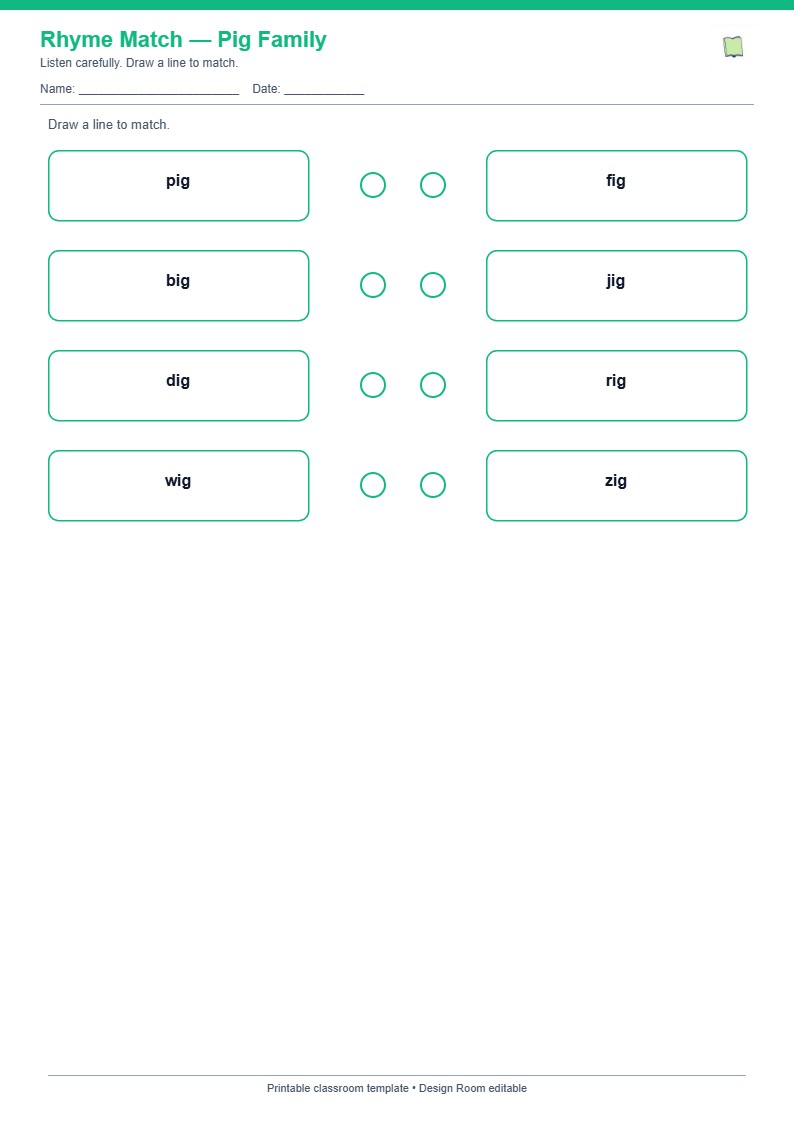 Rhyme Match — Pig Family