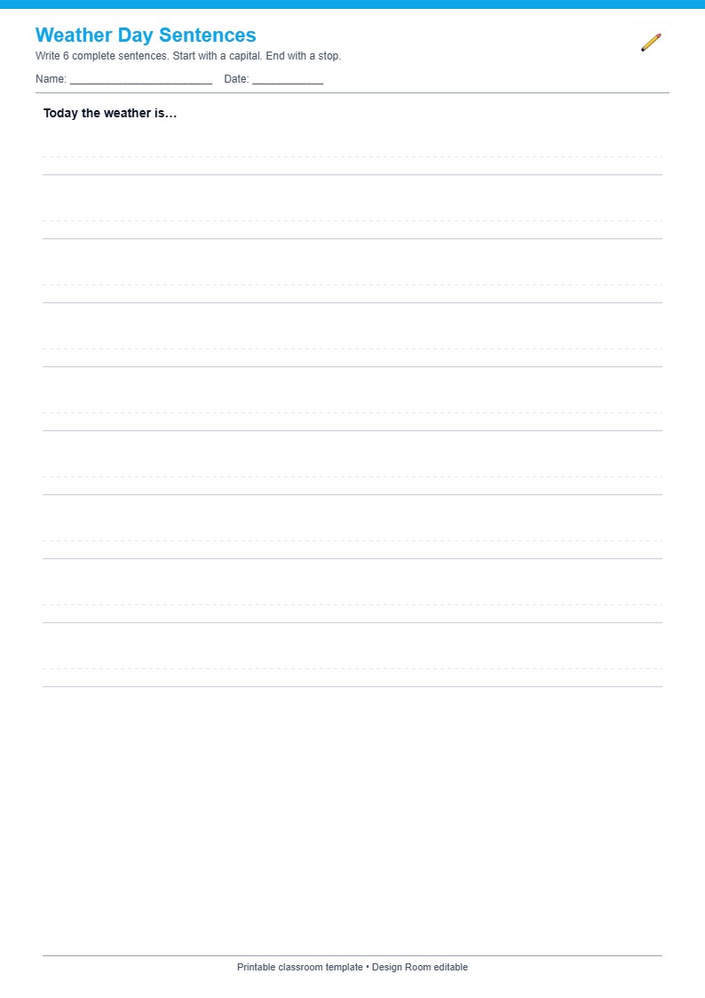 Weather Day Sentences