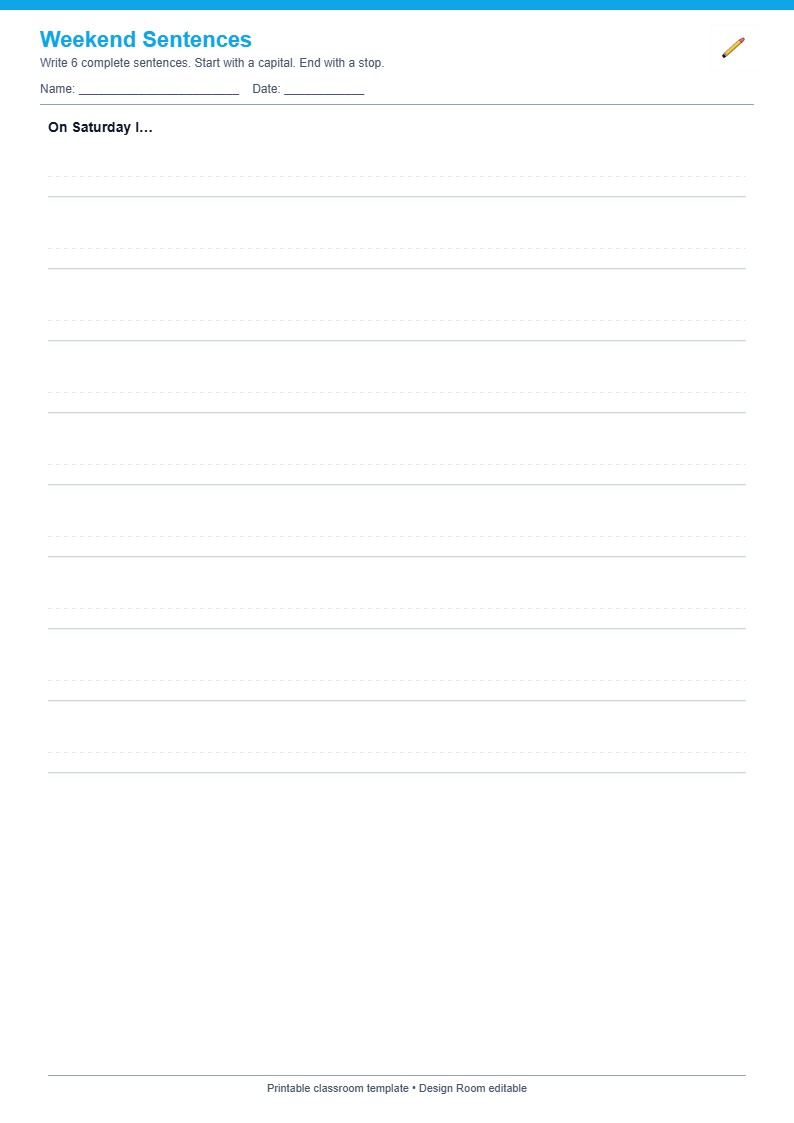 Weekend Sentences