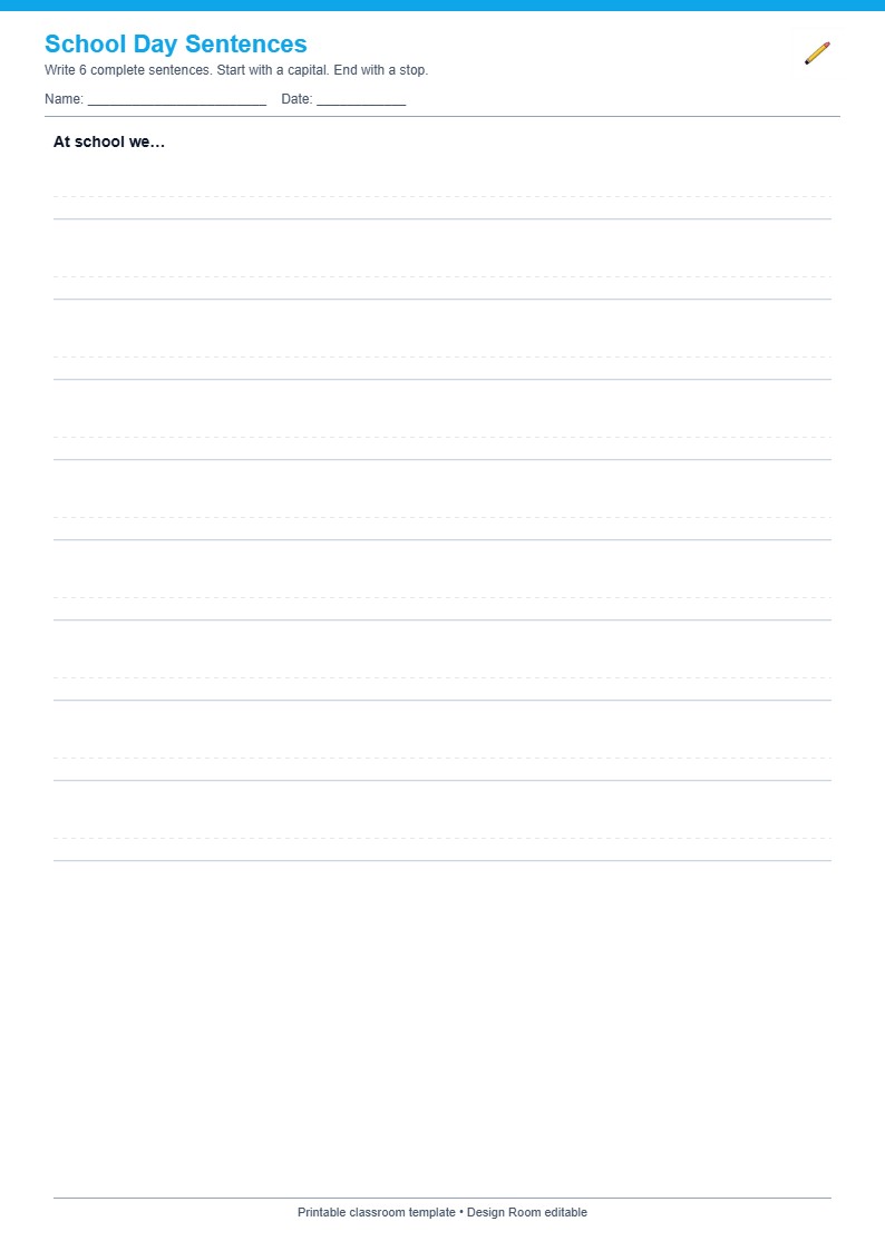 School Day Sentences