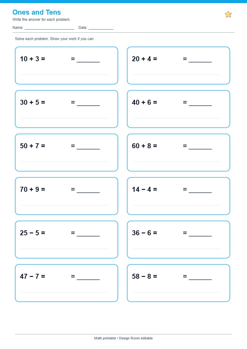Ones and Tens