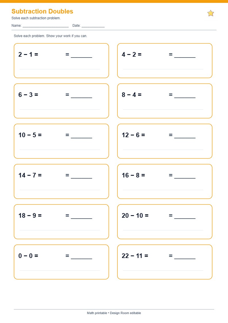 Subtraction Doubles