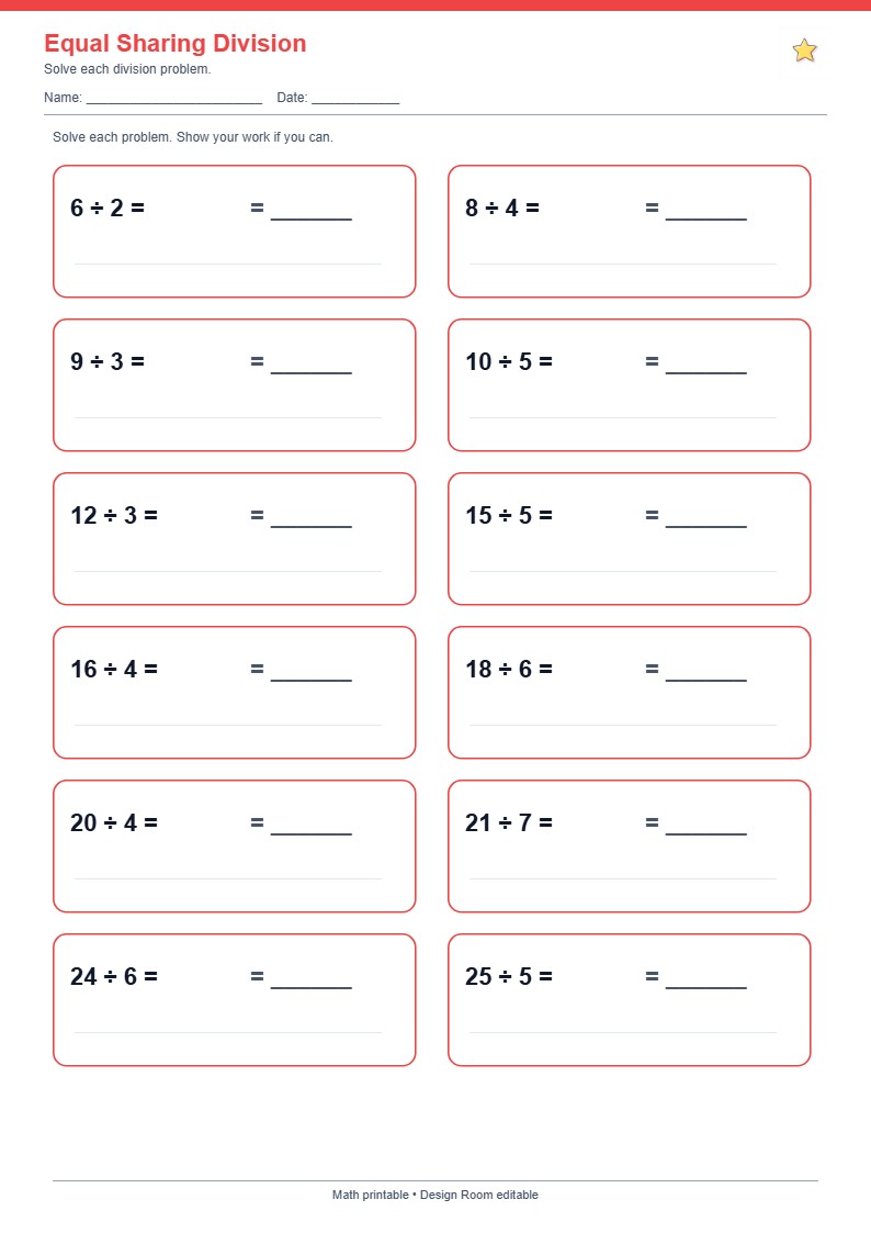 Equal Sharing Division