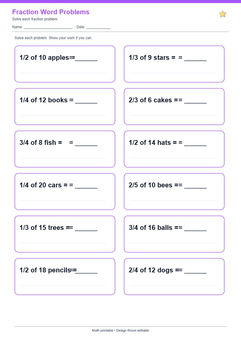 Fraction Word Problems