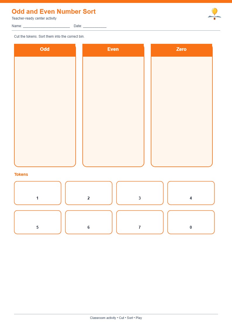 Odd and Even Number Sort