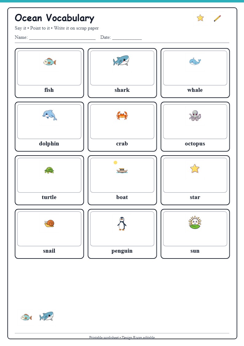 Ocean Vocabulary