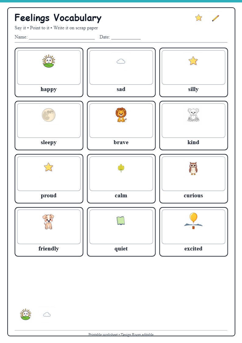 Feelings Vocabulary