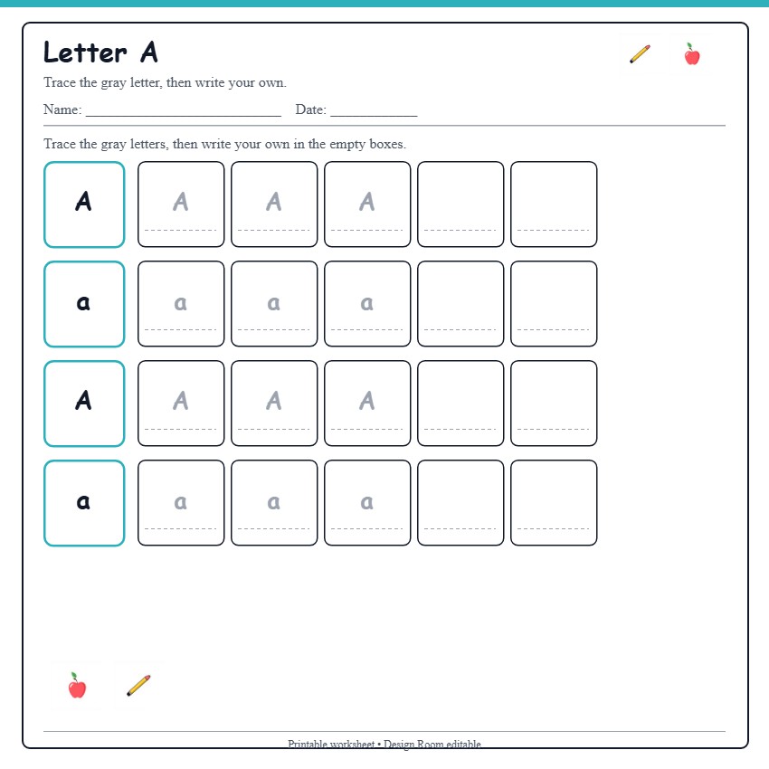 Letter A Beginner Page