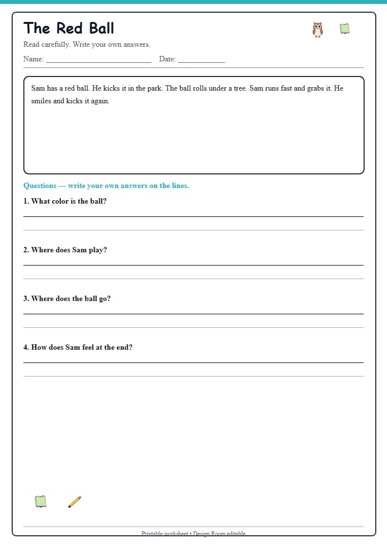 The Red Ball — Comprehension