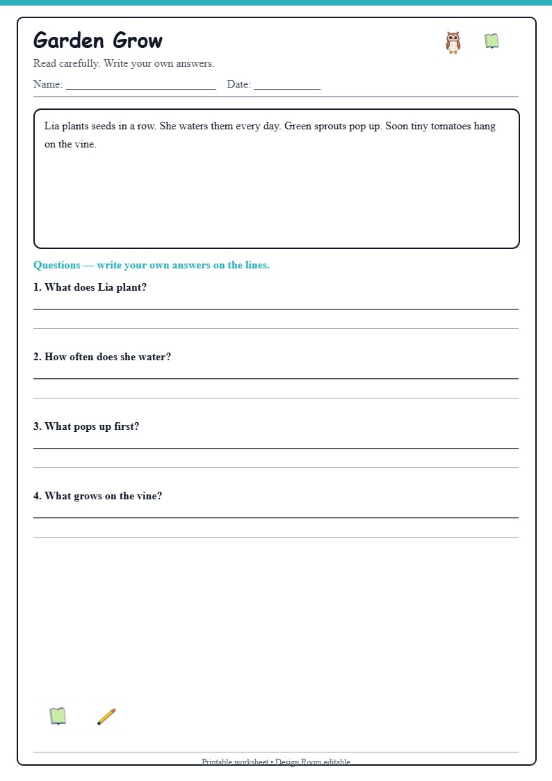 Garden Grow — Comprehension