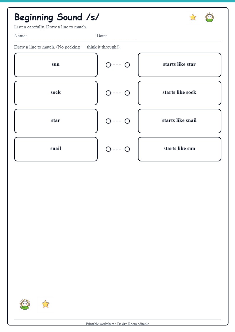 Beginning Sound /s/