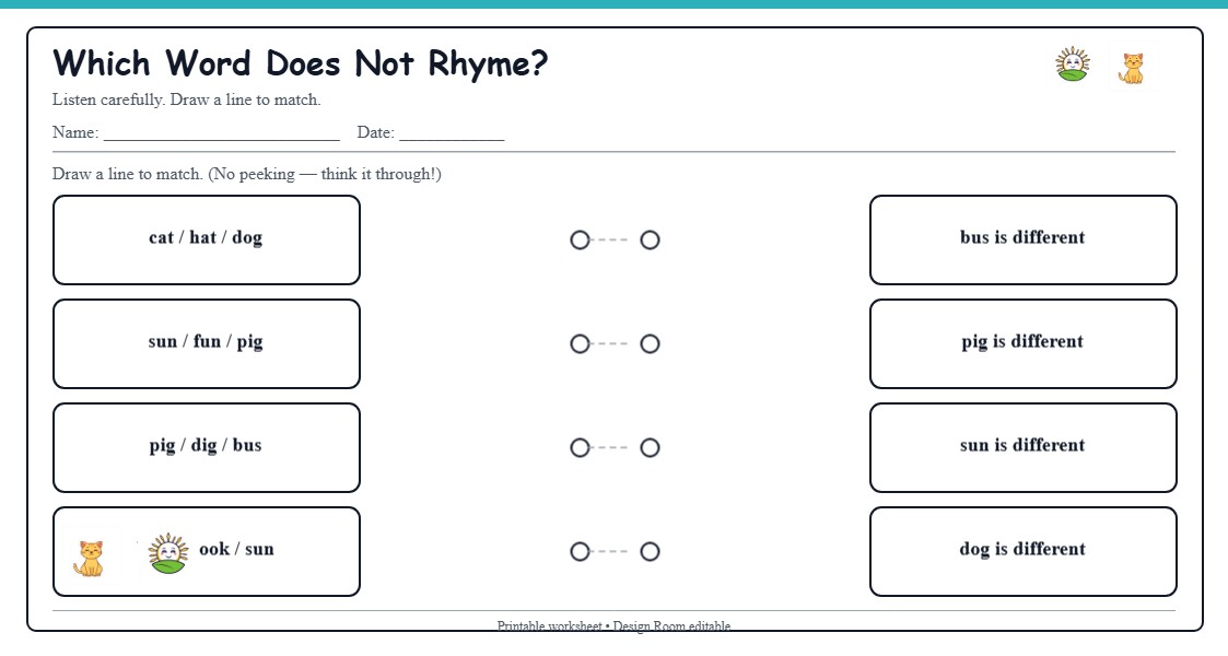 Which Word Does Not Rhyme?