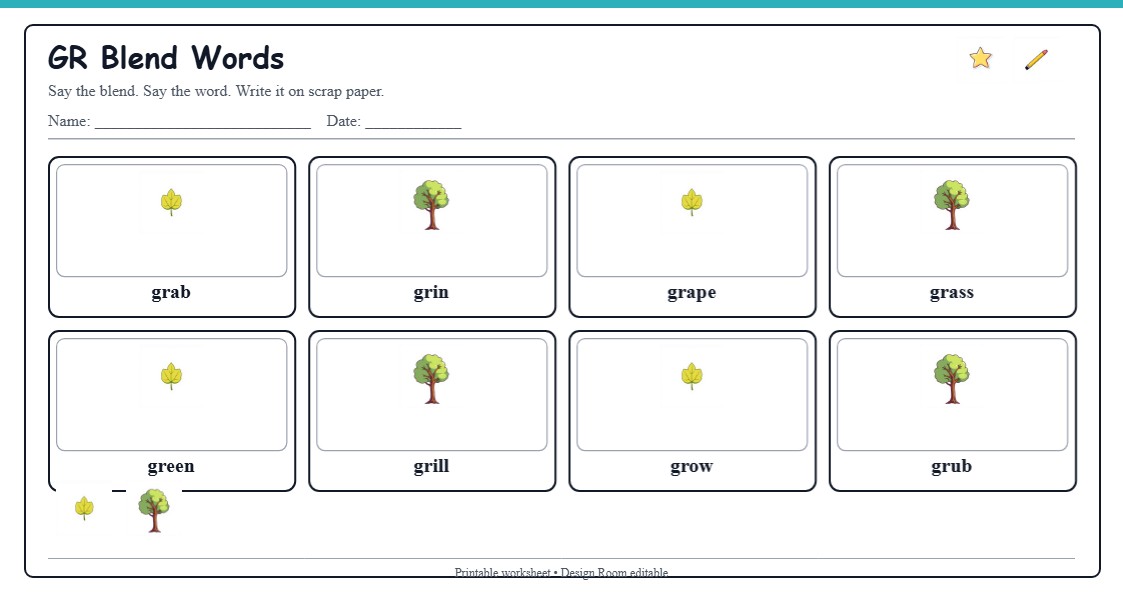 GR Blend Words