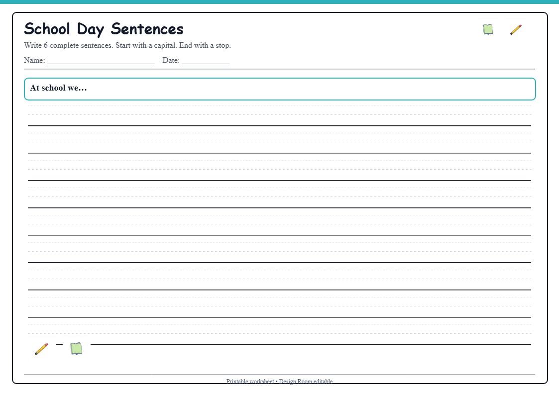 School Day Sentences