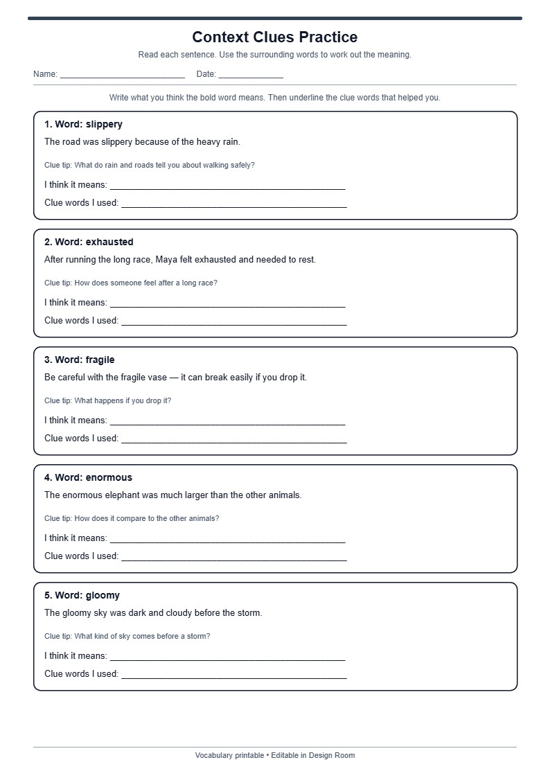 Context Clues Practice