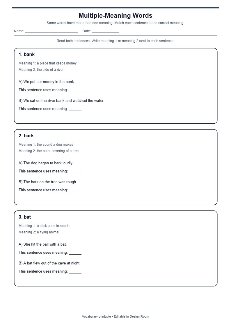 Multiple-Meaning Words