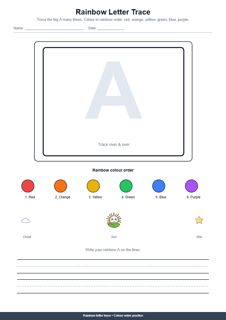Rainbow Letter Trace