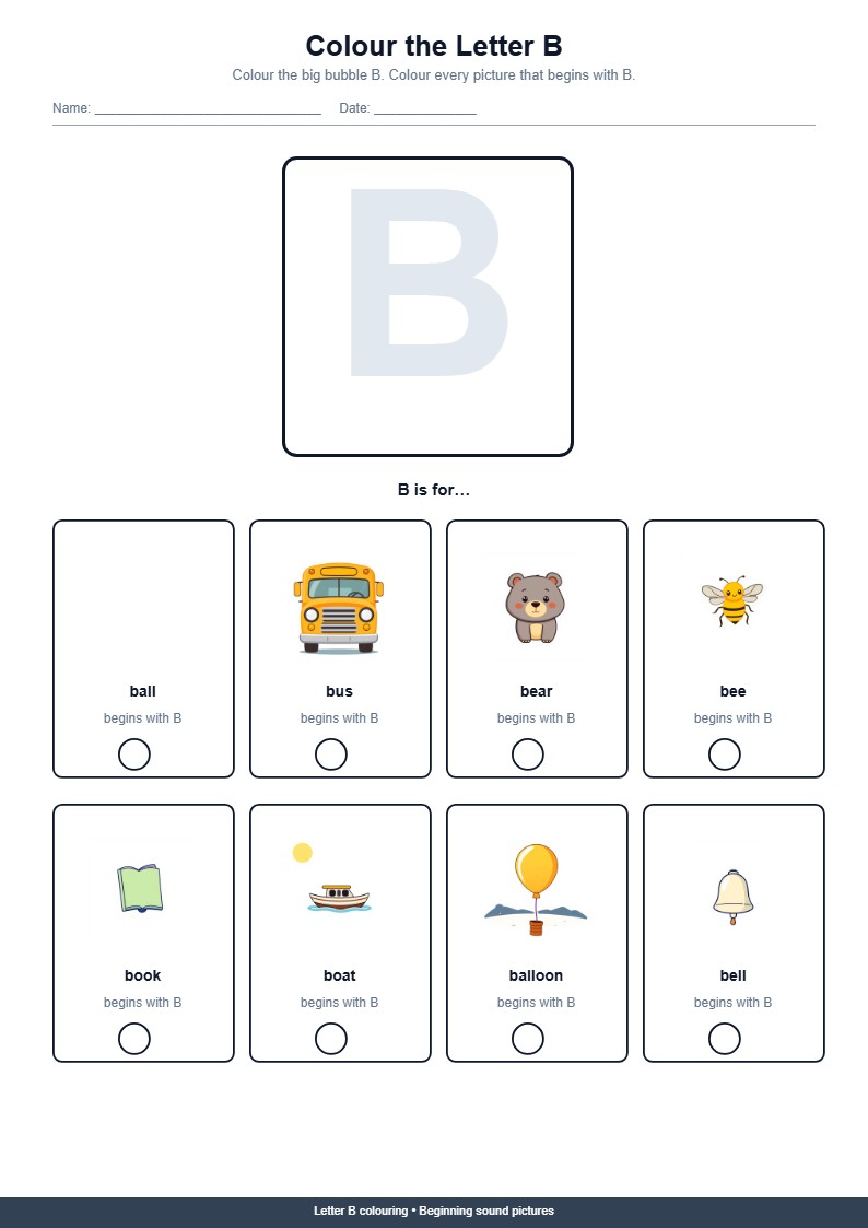 Colour the Letter B