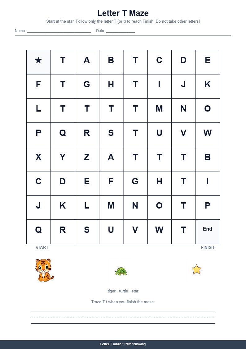 Letter T Maze