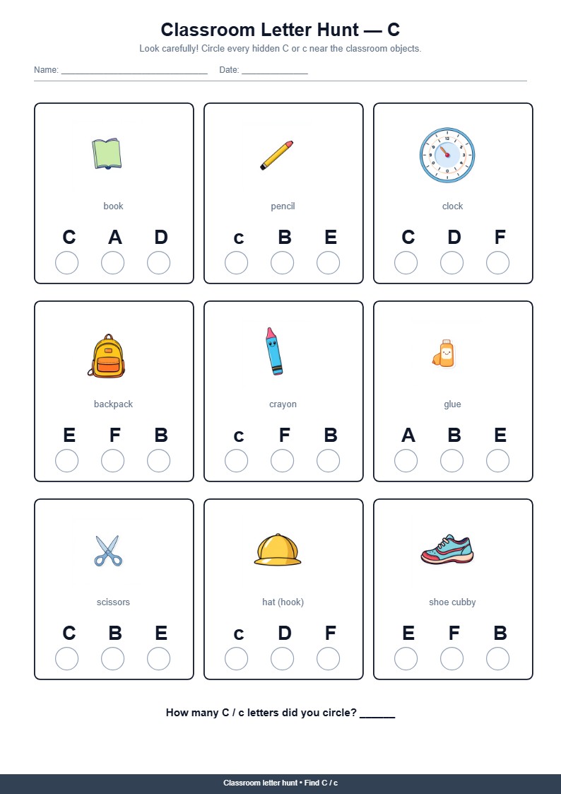 Classroom Letter Hunt — C