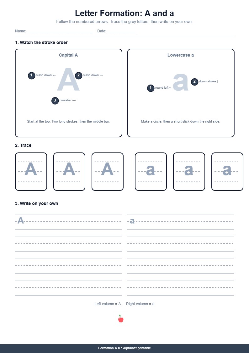 Letter Formation A and a