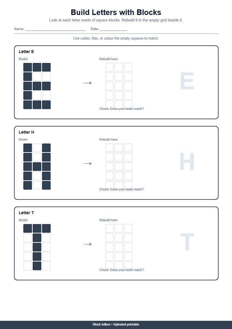 Build Letters with Blocks