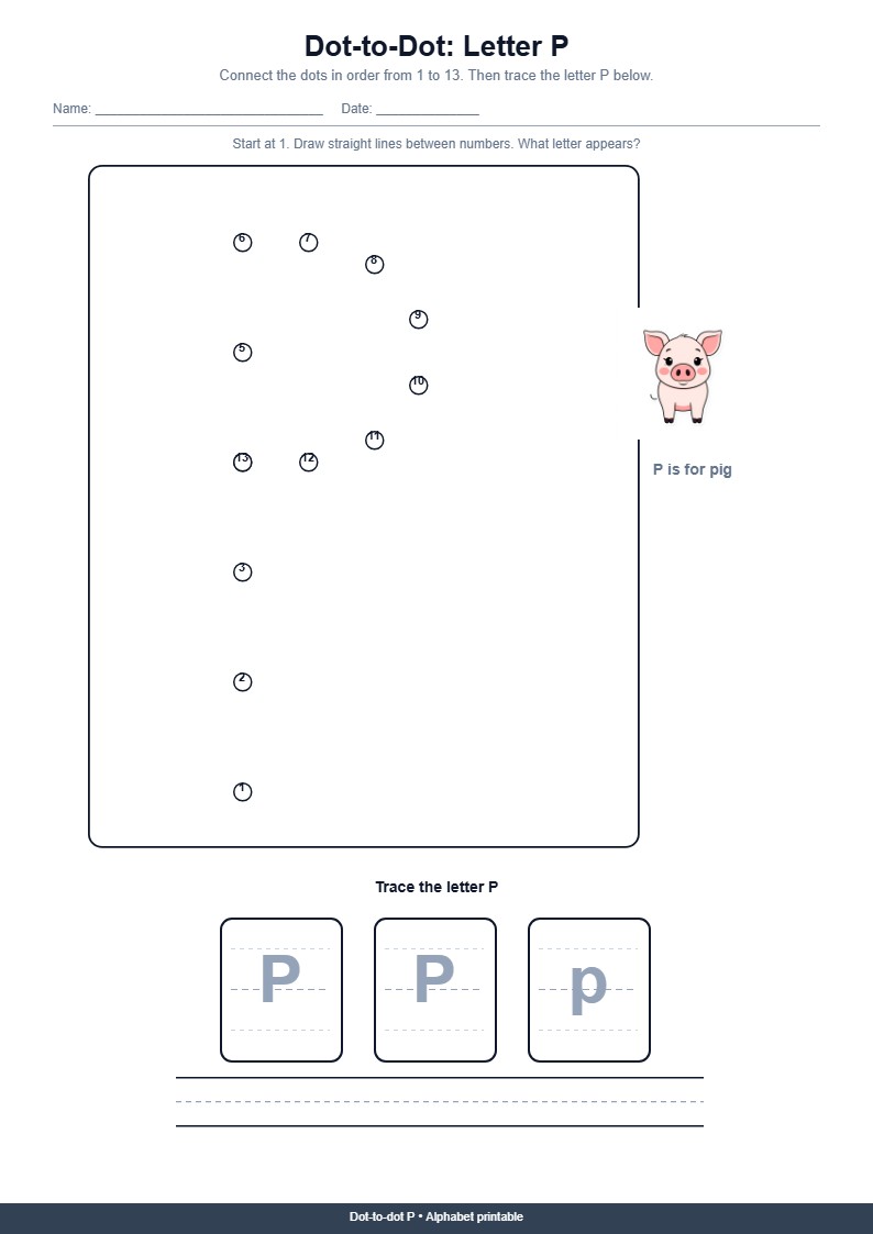 Dot-to-Dot Letter P